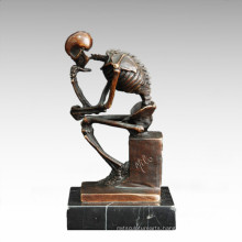 Abstract Figure Statue Weird Thinker Bronze Sculpture TPE-998